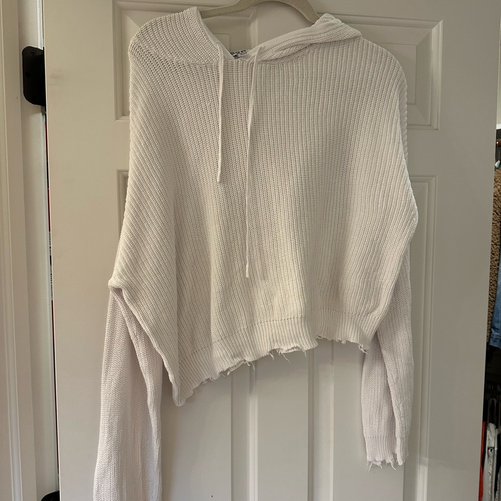525 America Distressed Knit Hoodie Sweater – Size Small